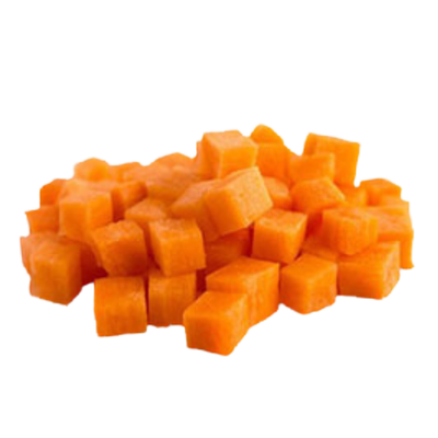 IQF Frozen Pre-Cut Carrot Slices and Dices Vegetable Product