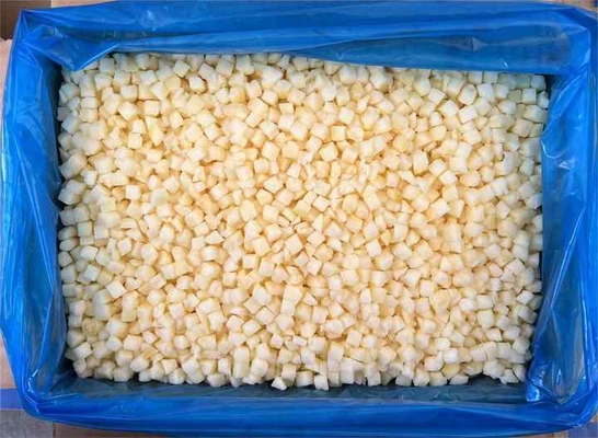 China New IQF Frozen Diced apple Cubes Dices Slice 10mm 6mm Fuji apple Fruits Pear Kiwi mango Pineapple Blackberry Black Currant