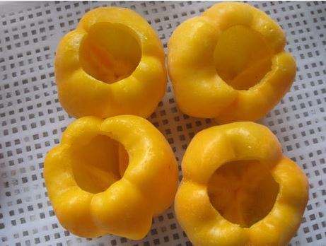 有機IQF冷凍イエローパプリカストリップスライスダイス立方体冷凍健康自然中国産