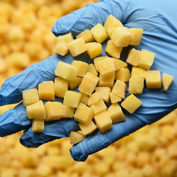 IQF オーガニック 黄桃 丸子 大量 梱包 凍結 果物 水 果物 果物 丸子 立方体 半分の 甘い味 保存 1