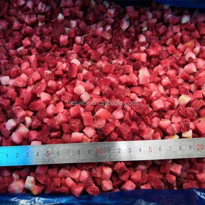新しい作物 質の良い IQF 冷凍ダイスストロベリー 中国産冷凍ストロベリーダイス 2