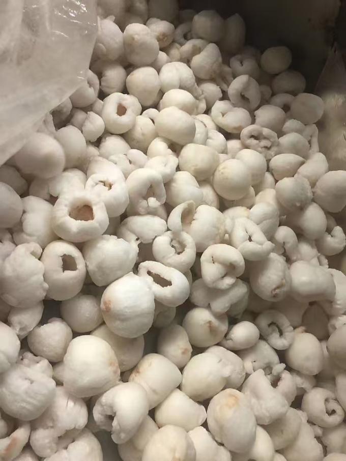 冷凍した全粒の皮が剥がれたリチー 大量紙箱包装 IQF 甘い味のリチー果実とマンゴー 保存果実の種類 3